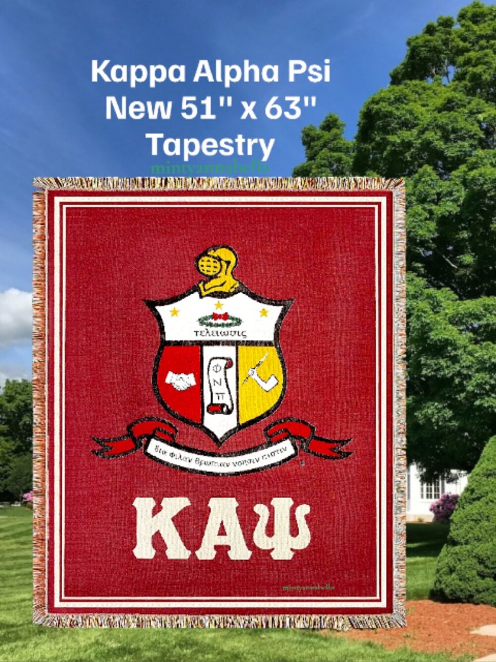 Kappa Alpha Psi Shield Woven Tapestry 51" x 63"